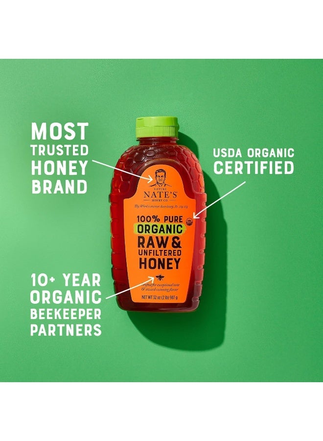 Nature Nate's Nate's Organic 100% Pure, Raw & Unfiltered Honey - USDA Certified Organic - 32oz. Squeeze Bottle - Image 5